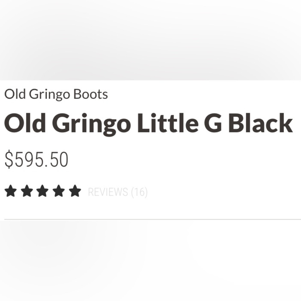 OLD GRINGO LITTLE G BLACK BOOTS (8) - Picture 13 of 13